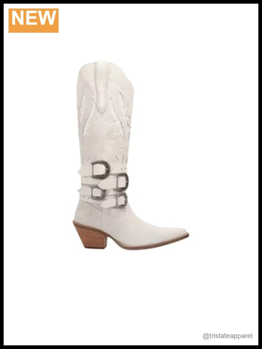 Suede Over the Knee Western Boots Block Heel Snip Toe Pull-On